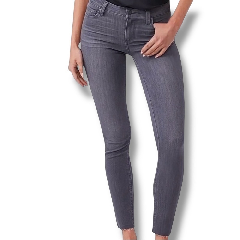 PAIGE Denim ‘Verdugo Ankle Length Raw Hem Skinny Jeans’ in “Dusk Grey” Size 29